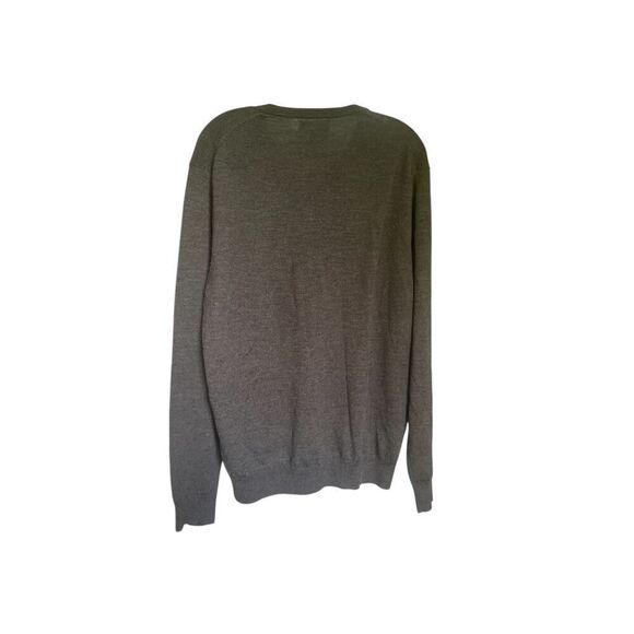 Bonobos Men V Neck Pullover Sweater 100% Extra Fine Merino Wool L Gray - Picture 7 of 9